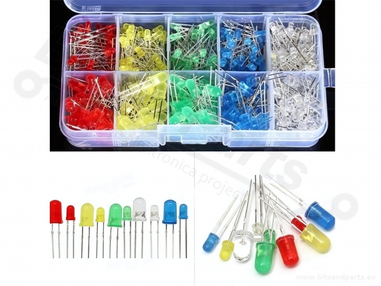 LED set 300 pieces 3mm / 5mm 5 colors